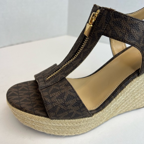 Michael Kors Womens Berkley Espadrille Wedge Sandals Sz 8M Tried On Only! No Box - Picture 7 of 13